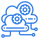 Icone de servidores na nuvem